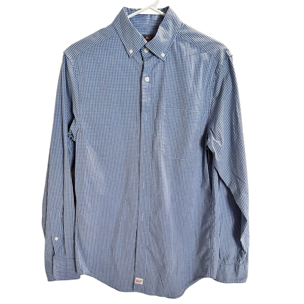Vineyard Vines Button Down Shirt Gingham Classic Fit Long Sleeve Preppy Coastal